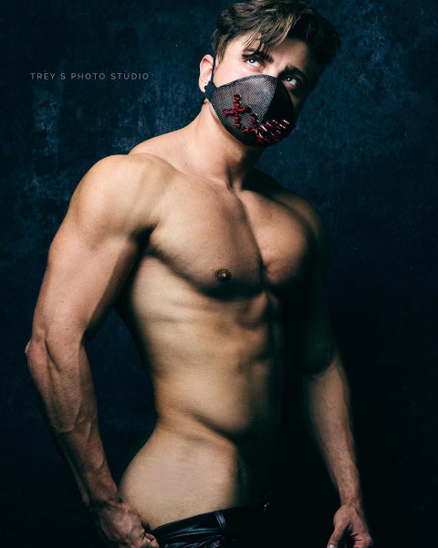 sexy man in mask hunk
